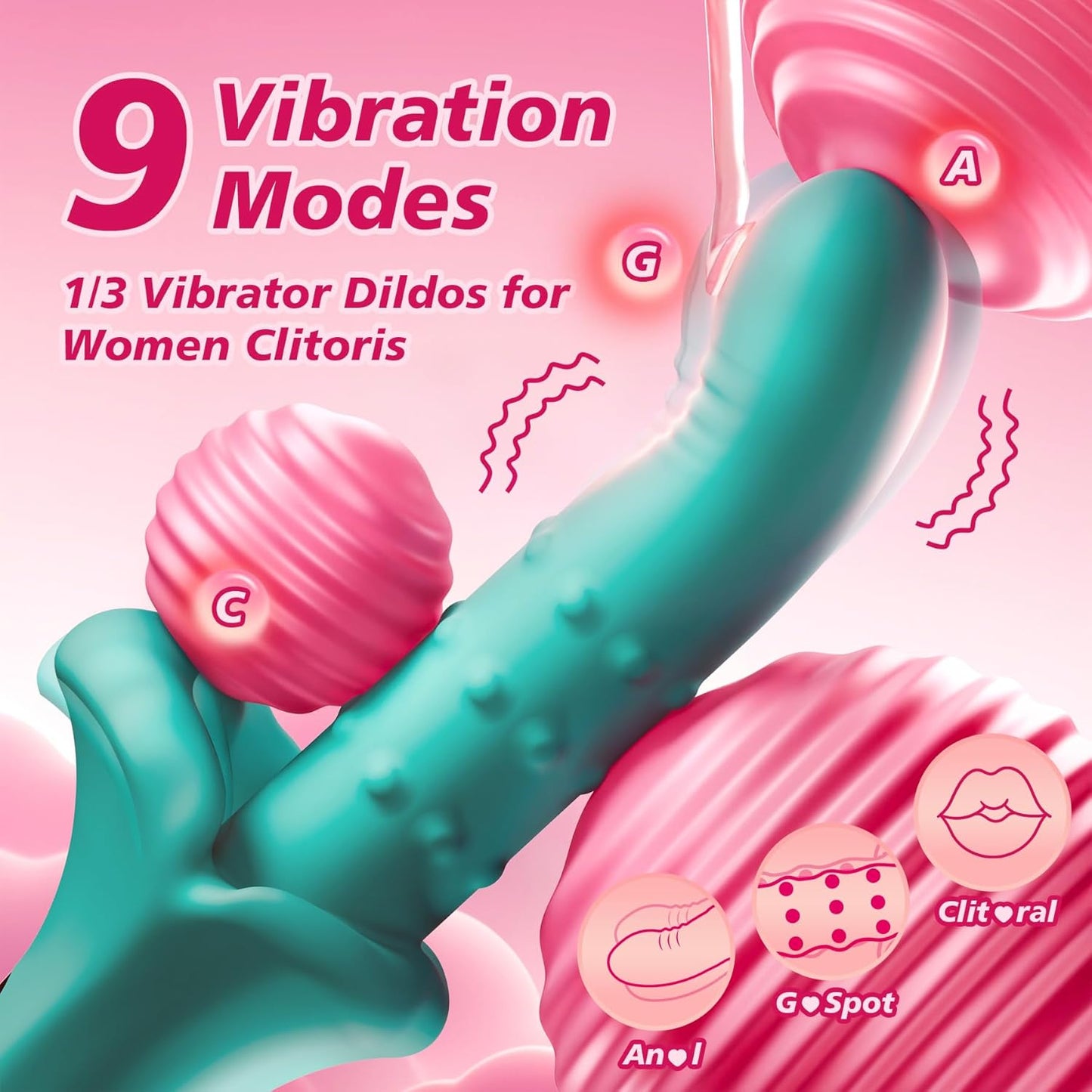 Sexoralab™ 9 Vibrating 9 Swing, Anal Clit Nipple Vibradores Rabbit Vibrators, Adult Sex Toys & Games, Rose Sex Toy Dildo LCD Display