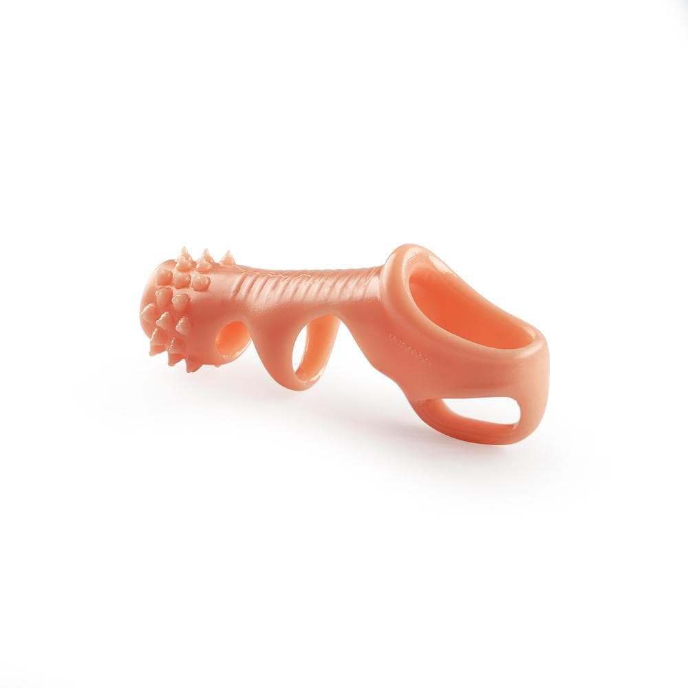 Ball-Bondage Hollowed-Out Penis Sleeve with Thorns
