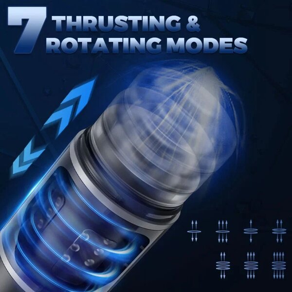Sexoralab - High Frequency Hands Free Automatic Male Masturbator with Vibrating Penis Holster