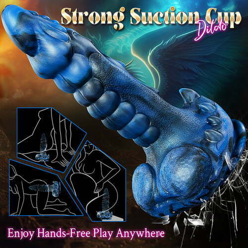 Buyging™ 8 Thrusting Vibrating Swing Heating Huge Dildo with Suction Cup 9.5 Inch
