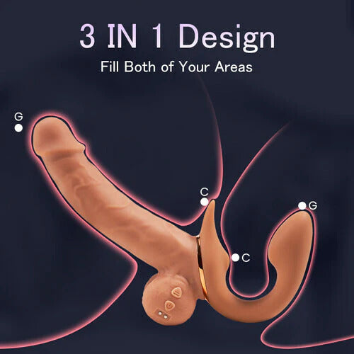 Sexoralab™ Telescopic Clitoral Strap On Dildo