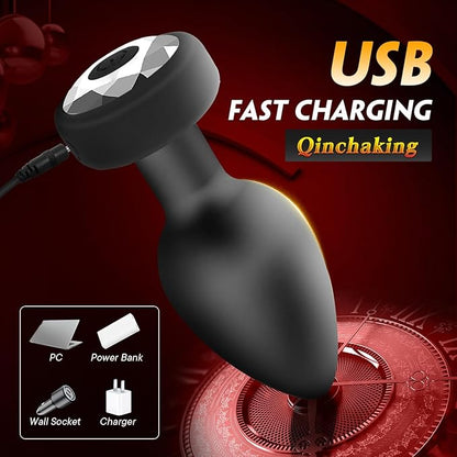 Anal Plug Adult Sex Toy,Adult Sex Toys and Games for Men Women,Wireless Remote Control 10 Frequency Vibration,Small Butt Plug for Female Male Prostate Massage Vibrating Anal Sex Toys for Men,Black