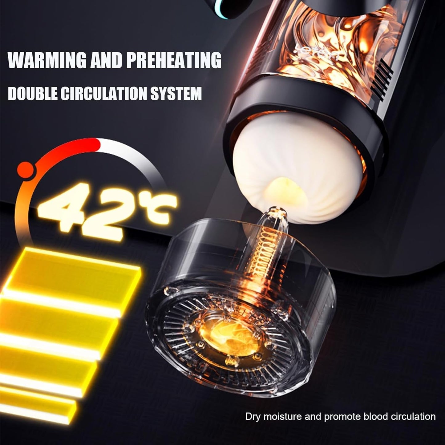 LETEN XS9 High-end Stroker 10 Sucking Thrusting 5 Speeds Heating Masturbator