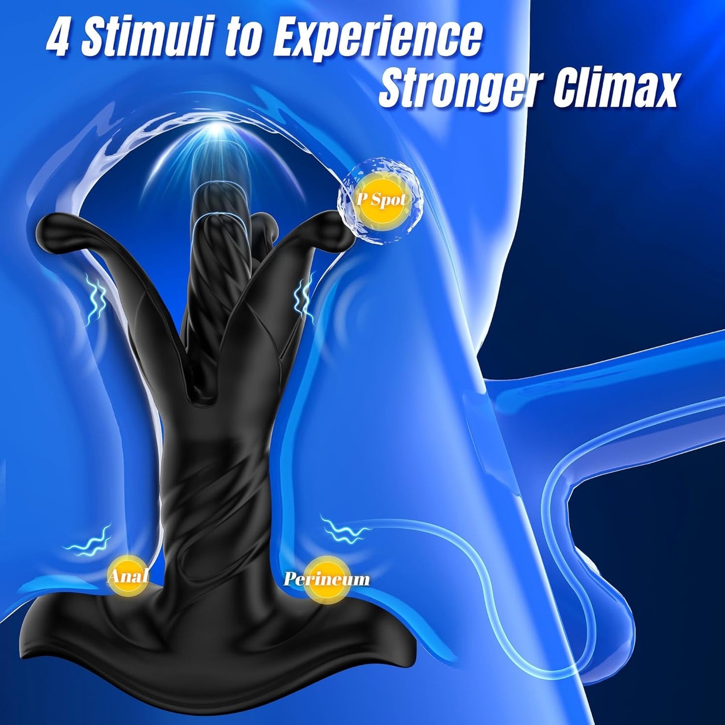 Buyging™ 9 Tension Shock Flapping & 9 Thrusting Vibrating Prostate Massager & Uterine Stimulator