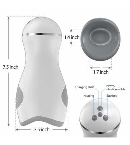 9 Vibrating 3 Sucking Heating Automatic Male Masturbation Cup