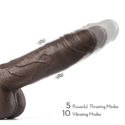 Wireless Remote Control 5 Thrusting 10 Vibrating Rotating Dildo