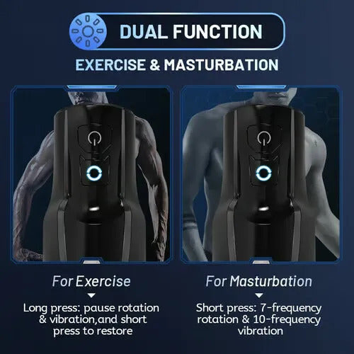 Lightsaber 360° Wrapped 7 Rotating Vibrating Handheld Masturbation Cup