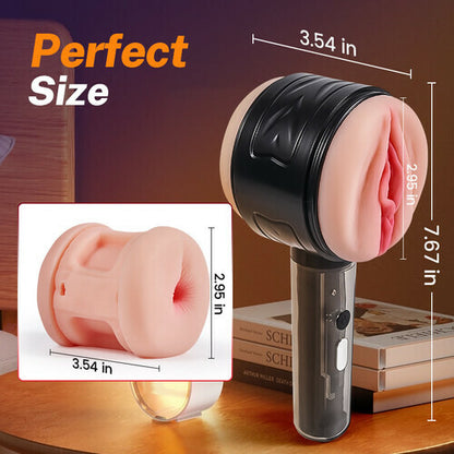 Sexoralab 10 Vibration Anal and Vaginal 2 in 1 Handheld Masturbator