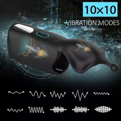 [HOT SALE] 2-Motor Penis Glans Training 10-Vibration Masturbation Cup