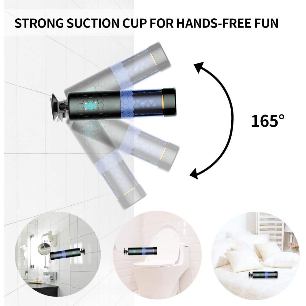 Sexoralab10 Thrusting Spinning Suction  Male Masturbator Cup