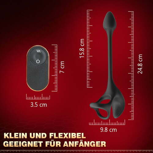 Zenith - Spherical Vibrating Anal Plug with Penis Rings